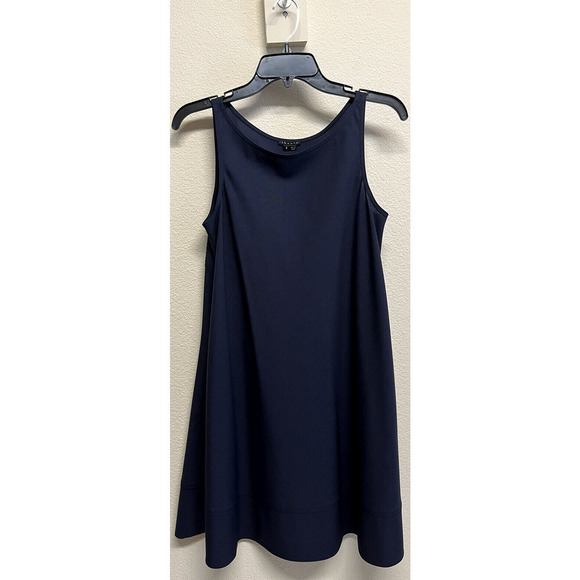 Theory Dacey W Women's Wool Blend Tent Dress Size 8 Pockets Charcoal Black - Picture 1 of 11